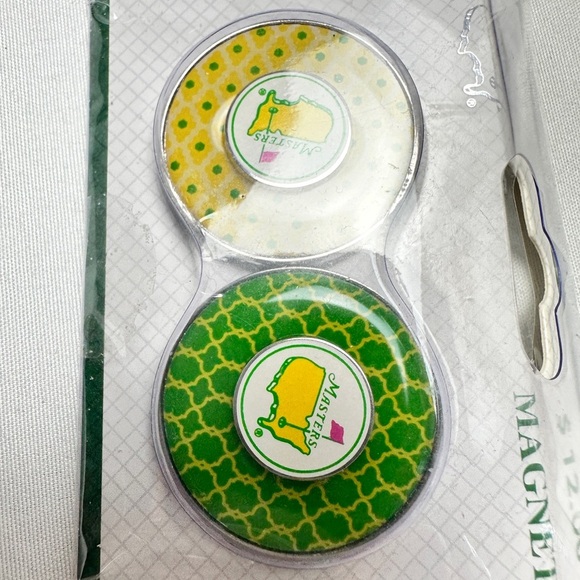 NWT - ⛳️⛳️ Masters Logo Golf Yellow and Green Decorative Magnets (set of 2) - Picture 2 of 3